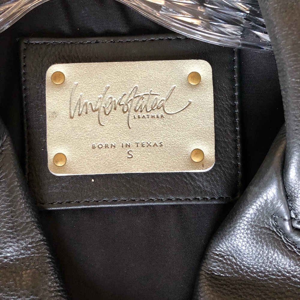 🔥UNDERSTATED LEATHER x FREE PEOPLE Moto Jacket S - Picture 4 of 5
